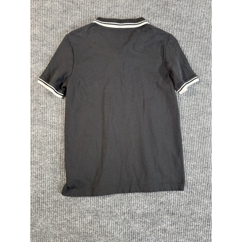 Murano Liquid Luxury Slim Fit Men's Polo Shirt Black 18/20 100% Cotton - Picture 4 of 4